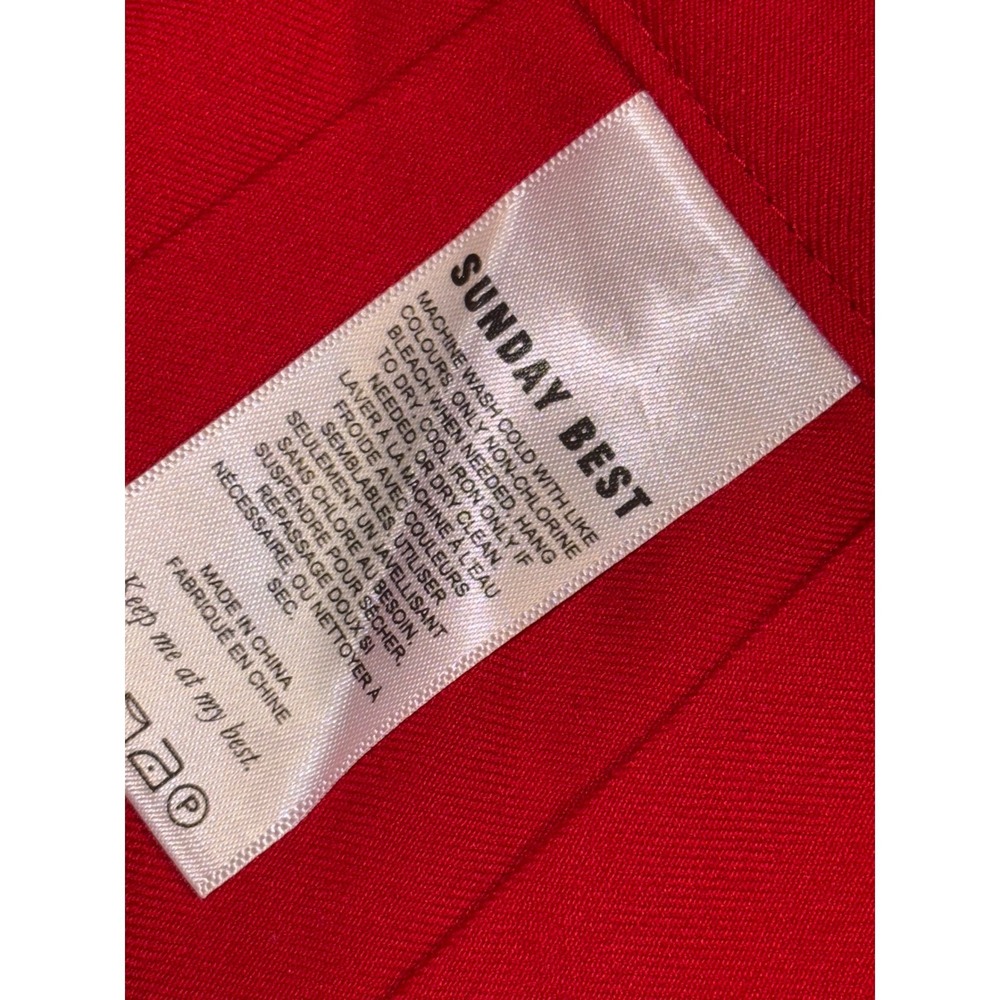 Aritzia Sunday Best Red Pleated Skirt Size 10 Preppy Tennis Pickleball Athletic - Picture 8 of 9